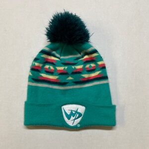 Cirque Mountain‎ Teal Aztec Tribal Print Winter Beanie